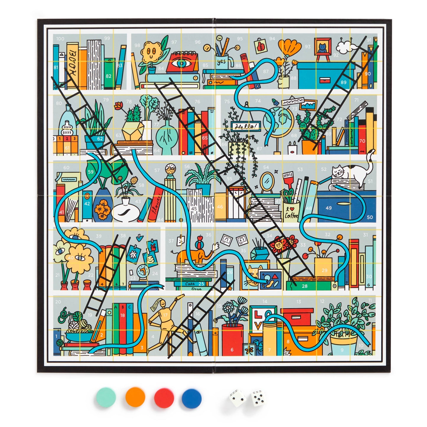 Books and Ladders Classic Board Game