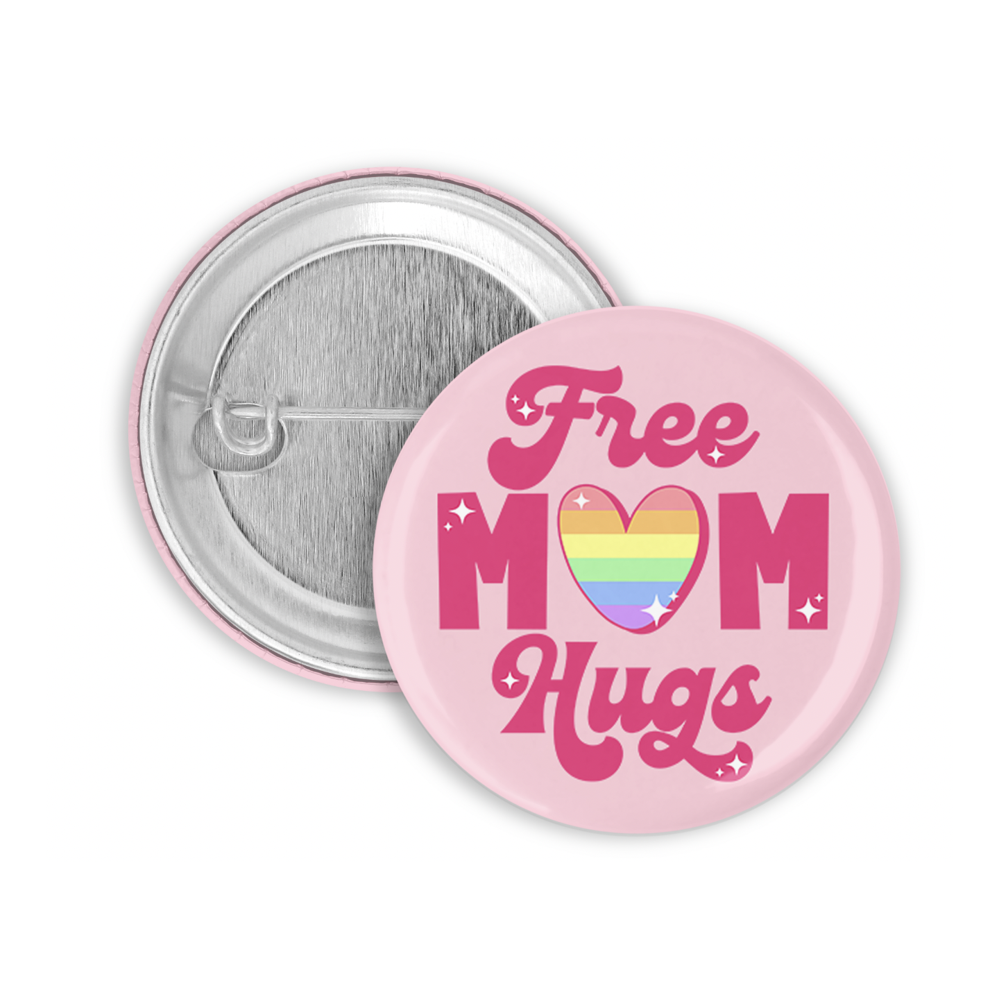 Free Mom Hugs Pinback Button