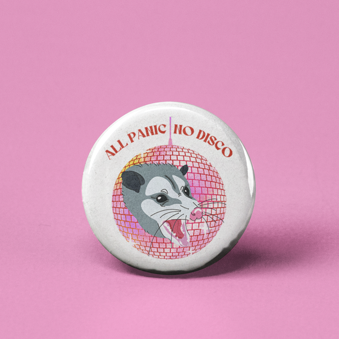 All Panic No Disco Pinback Button