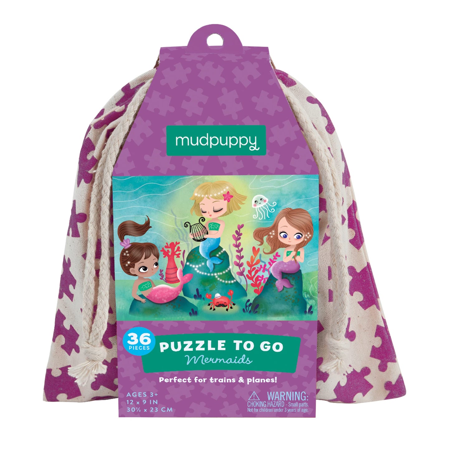 Mudpuppy Mermaids to Go Puzzle 36 Pieces