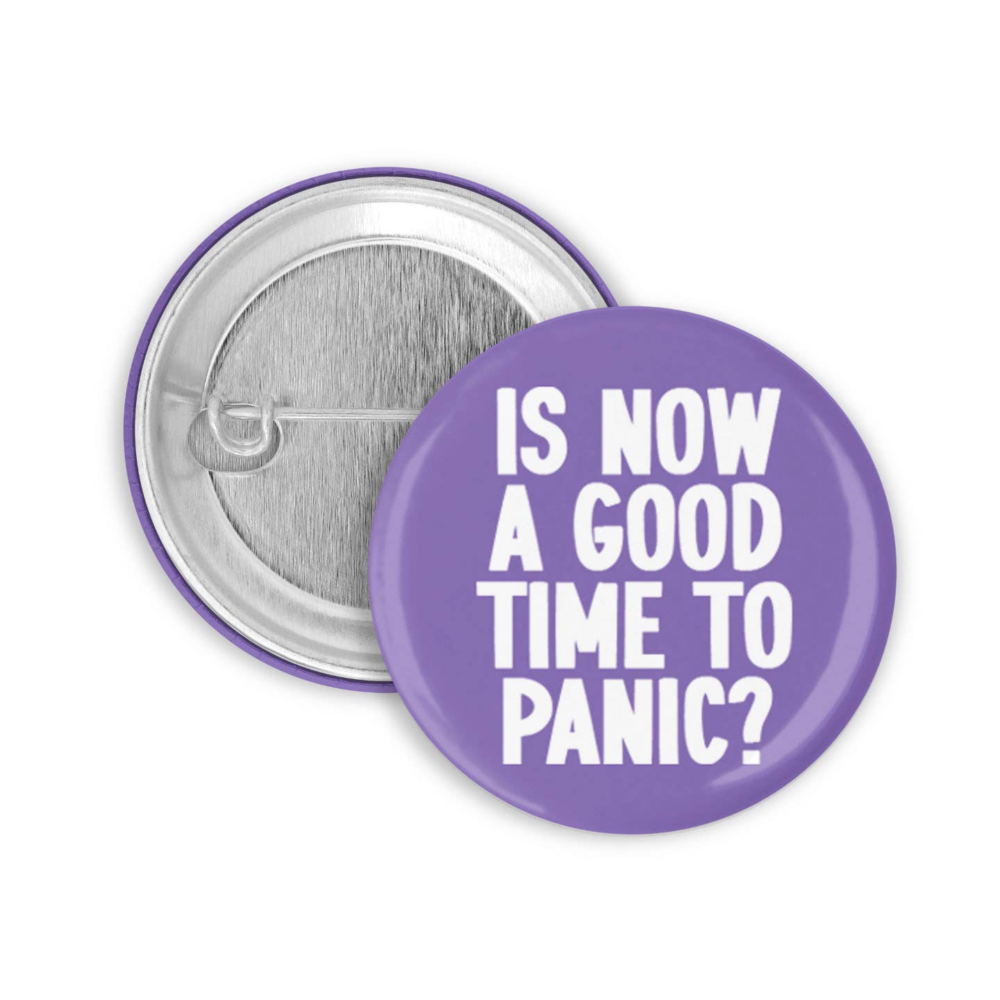 Is Now a Good Time to Panic? Pinback Button