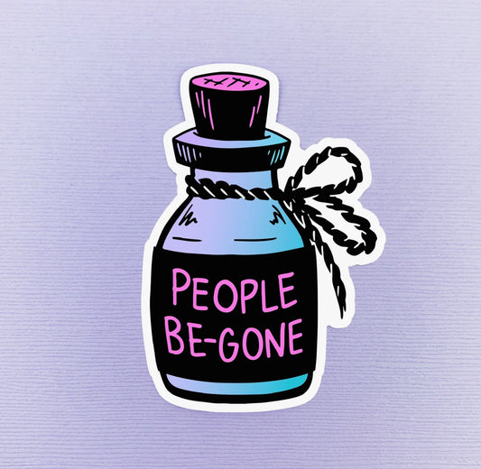 People Be-Gone Potion Vinyl Sticker