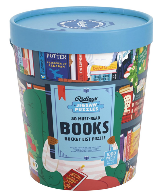 50 Must-Read Books Bucket List 1000-Piece Puzzle