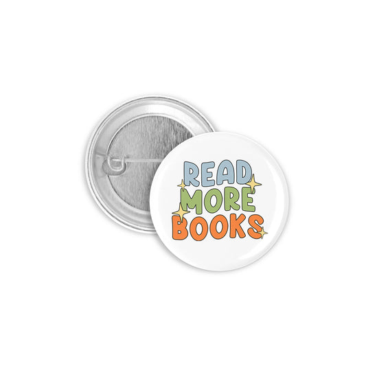 Read More Books (Color) Pinback Button