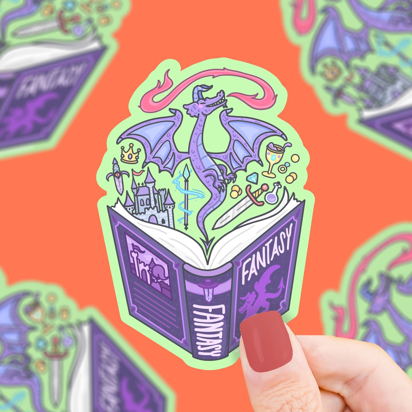 Fantasy Book Club  Bookish Vinyl Sticker