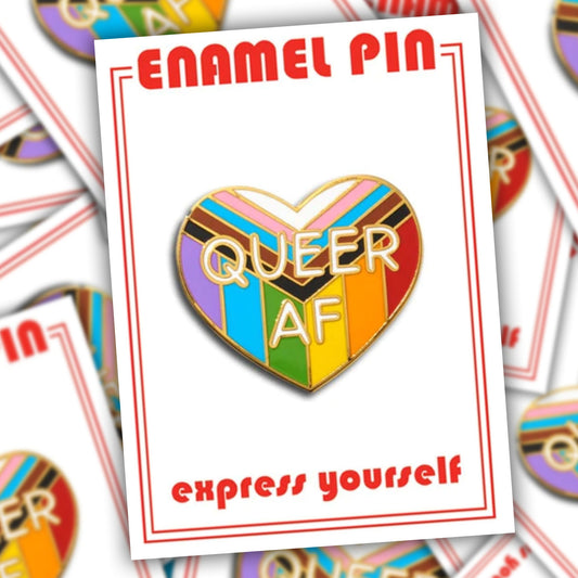 Queer AF Enamel Pin