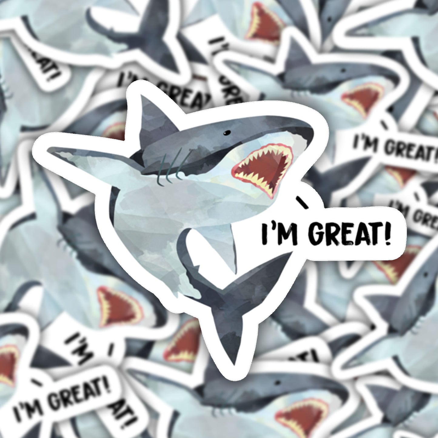 I'm Great! Shark Vinyl Sticker