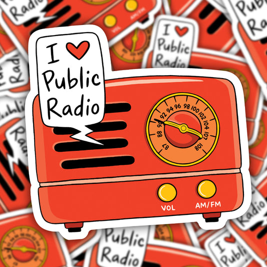 Public Radio Die Cut Sticker