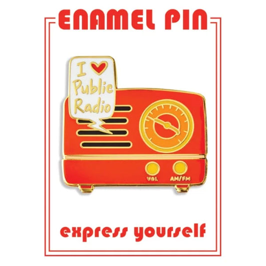 I Heart Public Radio Enamel Pin