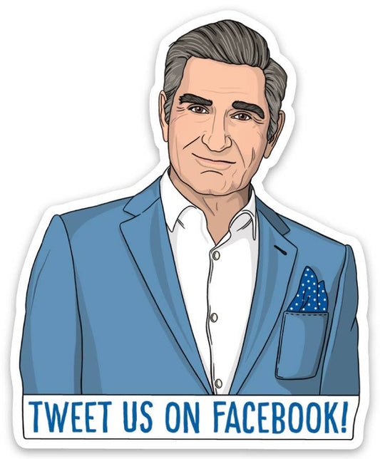 Tweet us on Facebook Die Cut Sticker