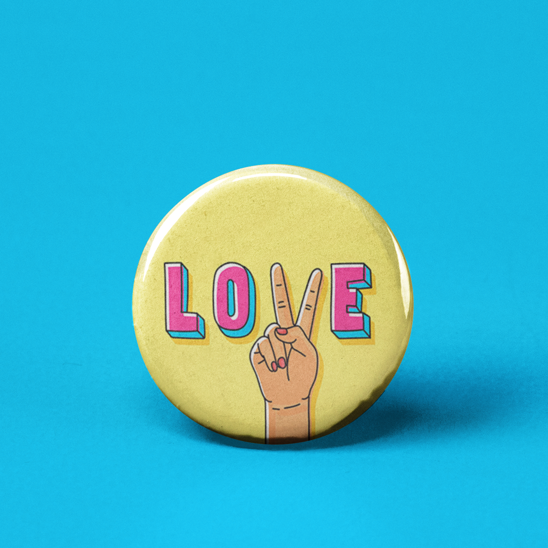 Love and Peace Pinback Button