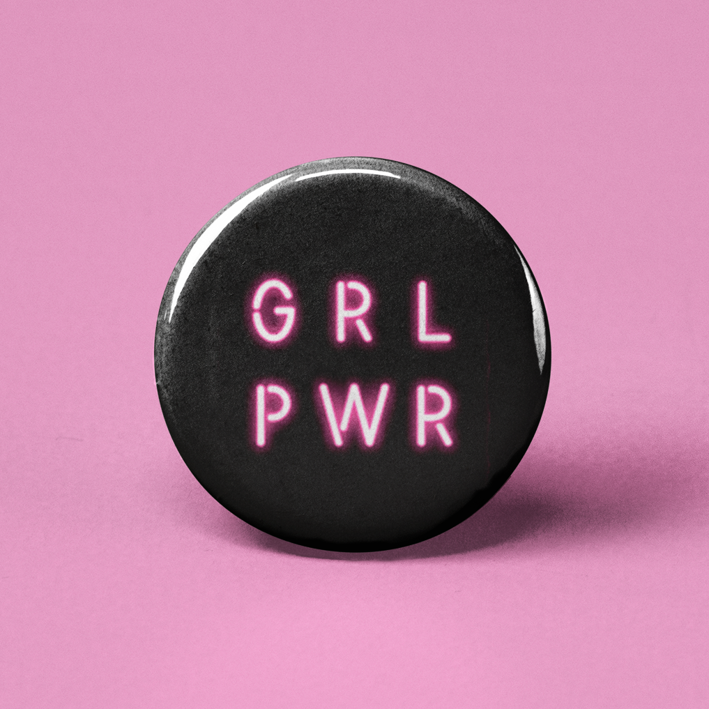 Girl Power Pinback Button