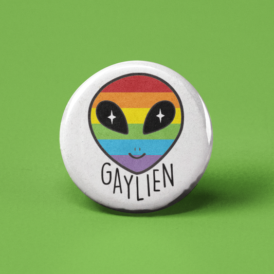 Gaylien Pinback Button