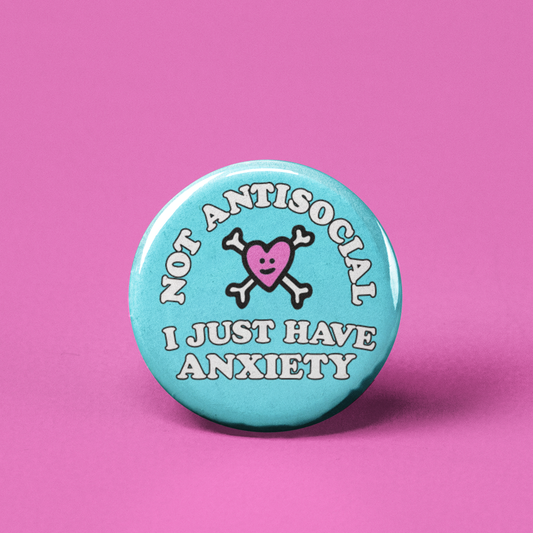 Not Antisocial Pinback Button