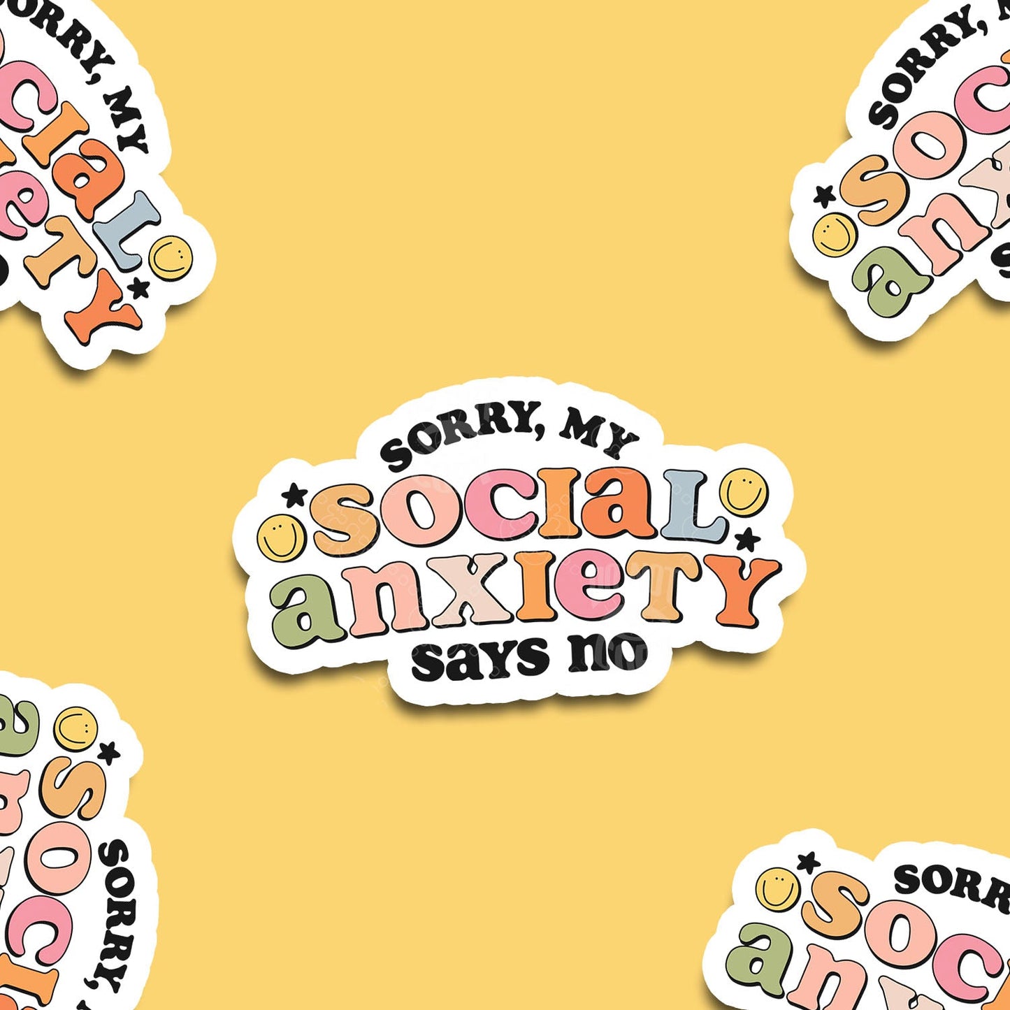 Social Anxiety Says No Vinyl Sticker