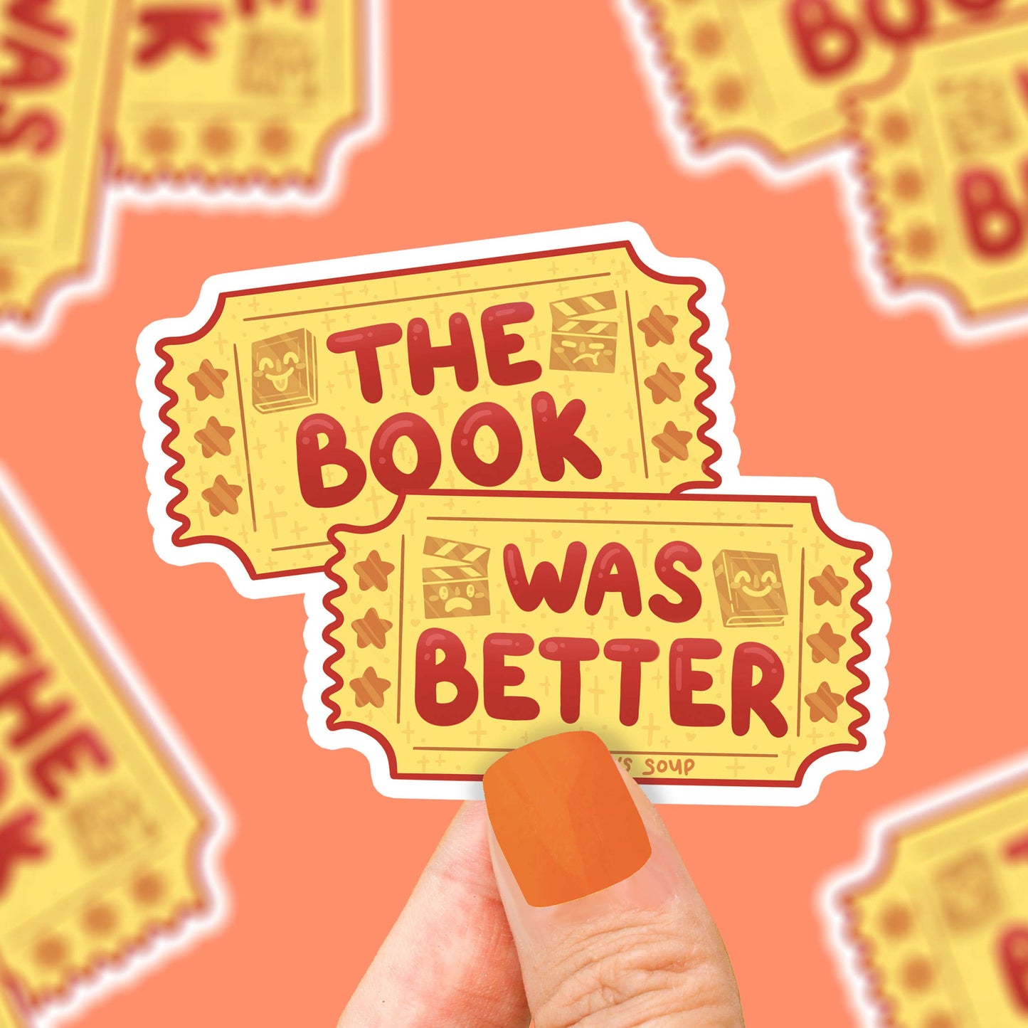 The Book Was Better Ticket Stubs Vinyl Sticker