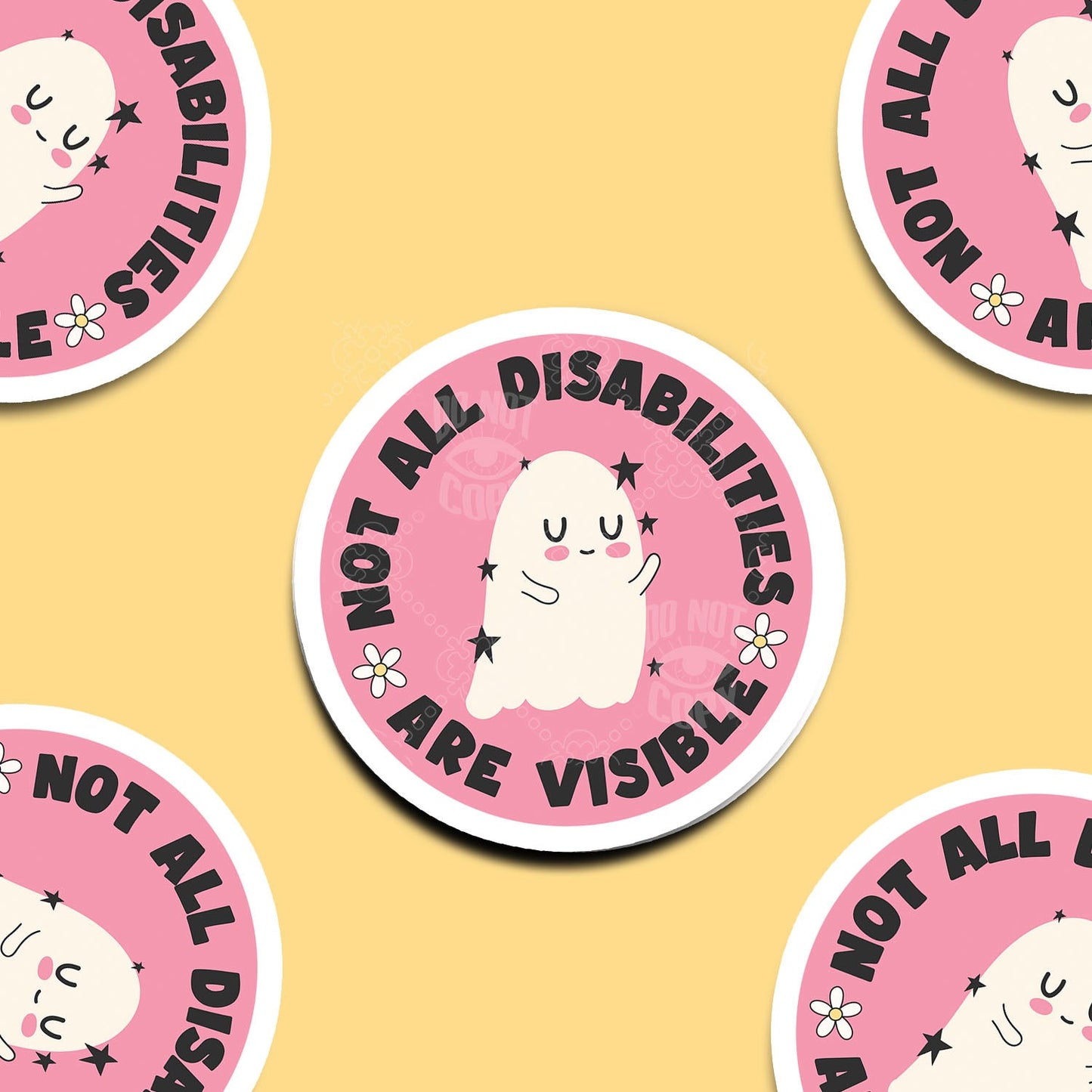 Not All Disabilities Are Visible Ghost Vinyl Sticker