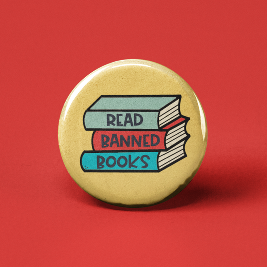 Read Banned Books Pinback Button