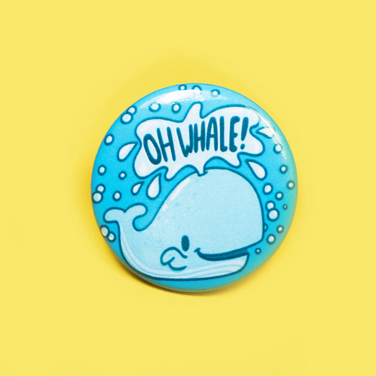 Oh Whale Pin Back Button