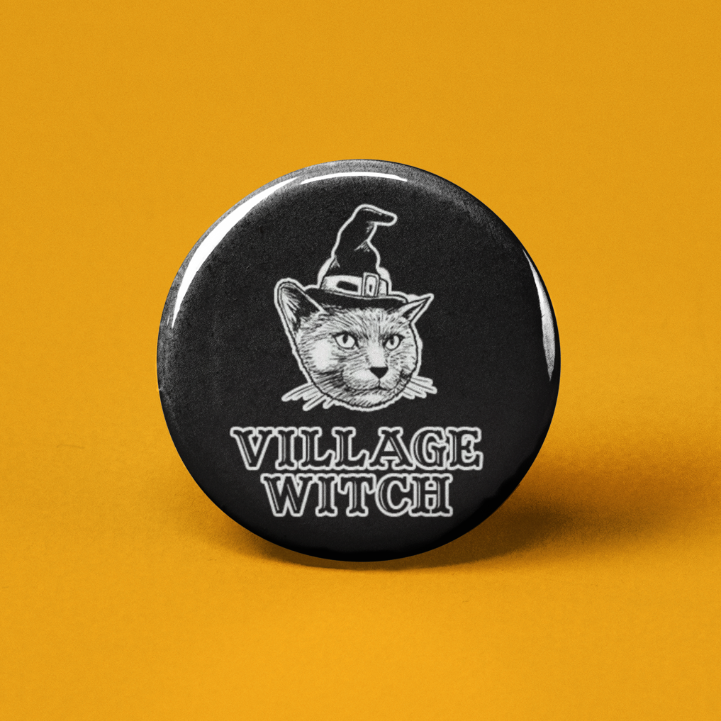 Village Witch Pinback Button