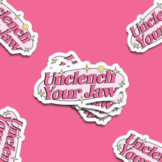 Unclench Your Jaw Vinyl Sticker