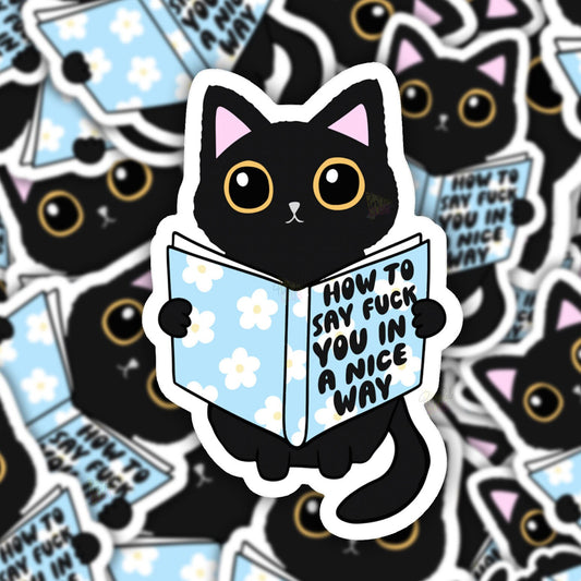 F*ck You Cat Vinyl Sticker