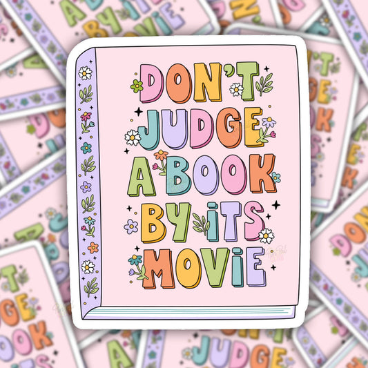 Don't Judge a Book by it's Movie Vinyl Sticker